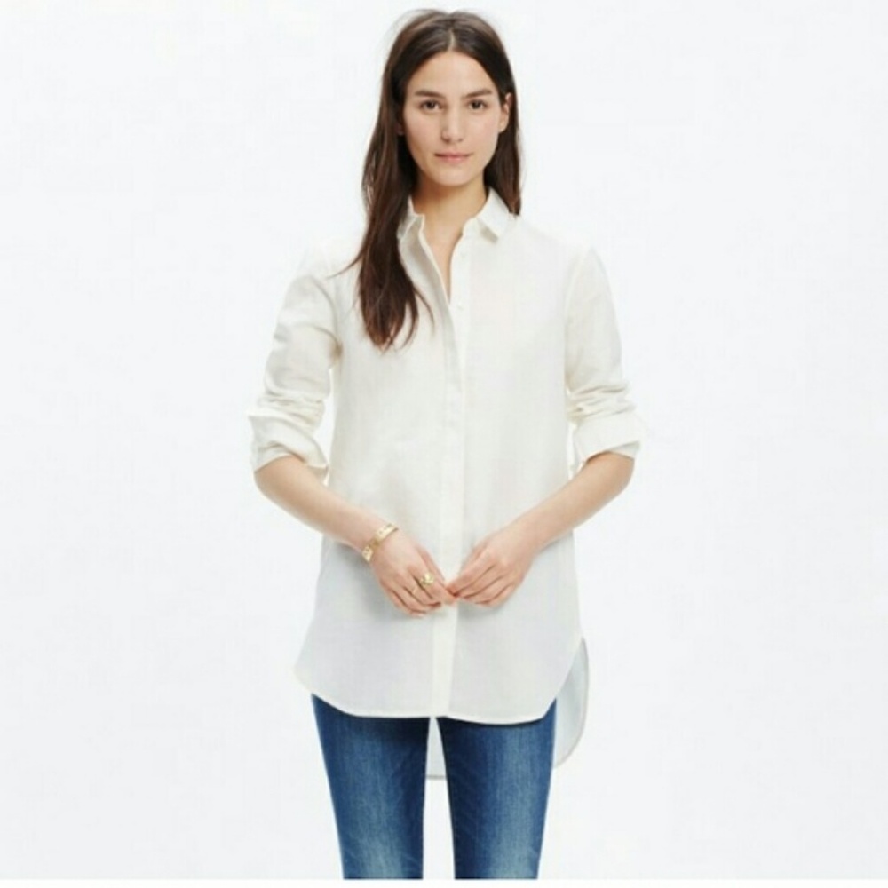 Madewell White Button-down Shirt